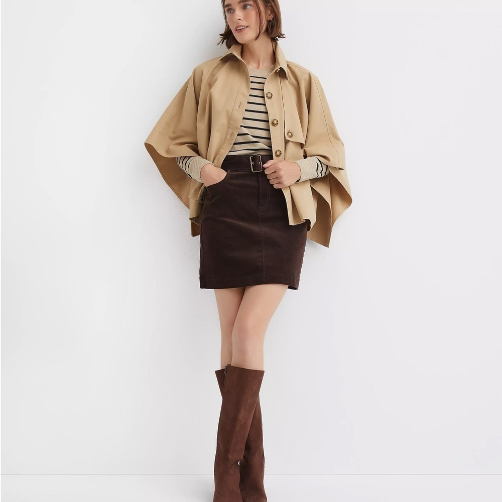 Tan Button-Up Cape Jacket - Picture 2 of 2